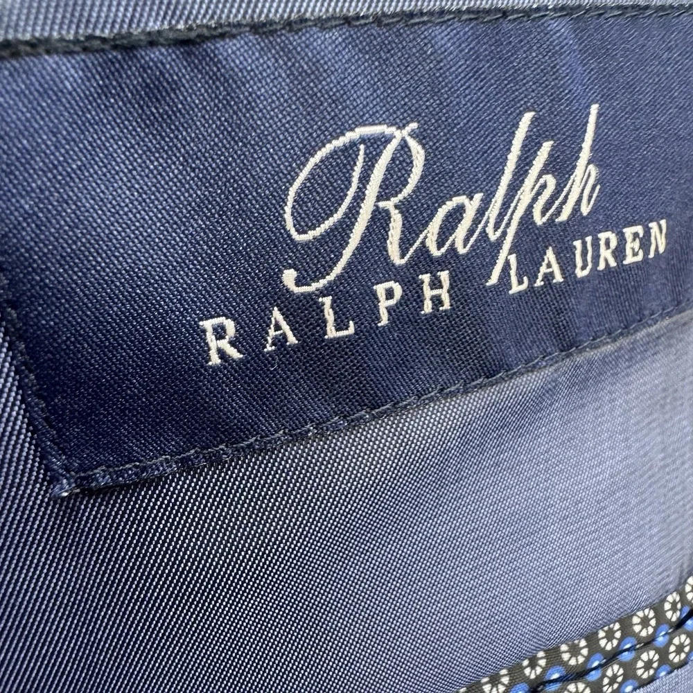 Ralph Lauren Blazer Men 50R Blue Plaid Wool Blend 2 Button Notched Dual Vented